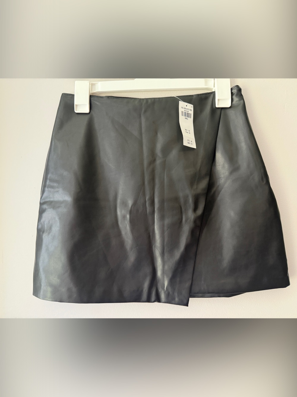Abercrombie & Fitch Black Faux Leather Mini Skort